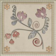 Floral tile background with flowers