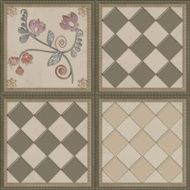 Floral pattern with flowers tile background glass effect N2