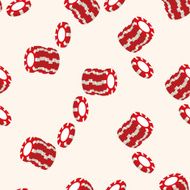 casino number ball cartoon seamless pattern background N7