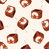 radio cartoon seamless pattern background N10
