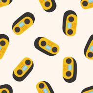 radio cartoon seamless pattern background N11