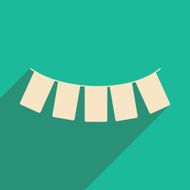 Flat with shadow icon and mobile applacation garland N5