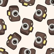camera cartoon seamless pattern background N13