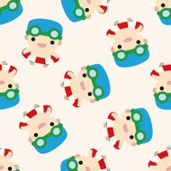 Water Sports cartoon seamless pattern background N10