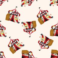Amusement park facilities cartoon seamless pattern background N57