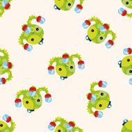 Amusement park facilities cartoon seamless pattern background N58