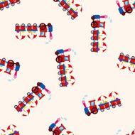 Amusement park facilities cartoon seamless pattern background N59