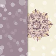 Circle lace hand-drawn ornament card N6