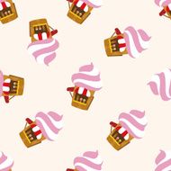 Amusement park facilities cartoon seamless pattern background N63