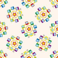 Amusement park facilities cartoon seamless pattern background N65