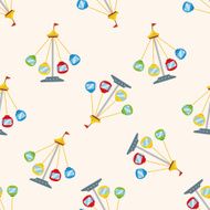 Amusement park facilities cartoon seamless pattern background N67