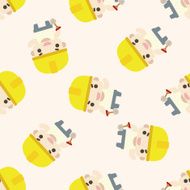 worker cartoon seamless pattern background N3