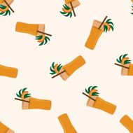 juice drink cartoon seamless pattern background N2