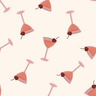 juice drink cartoon seamless pattern background N3