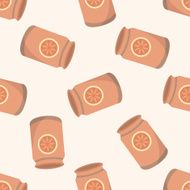 drink cartoon seamless pattern background N3