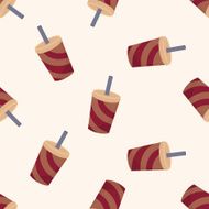 soda drink cartoon seamless pattern background N3