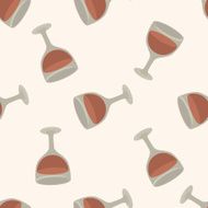 wine drink cartoon seamless pattern background N2