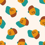 Sports Equipment cartoon seamless pattern background N16
