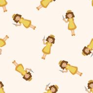 nurse cartoon seamless pattern background N7