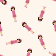 nurse cartoon seamless pattern background N9