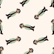 people theme doctor cartoon seamless pattern background N13