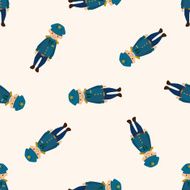 policeman cartoon seamless pattern background N7