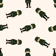 policeman cartoon seamless pattern background N8