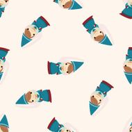 Medieval character cartoon seamless pattern background N8