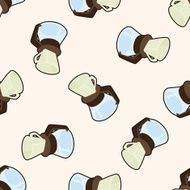 coffee kettle cartoon seamless pattern background N5