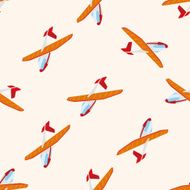 transportation airplane cartoon seamless pattern background N9