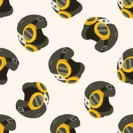 flight helment cartoon seamless pattern background