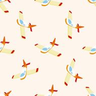transportation airplane cartoon seamless pattern background N11