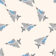 transportation airplane cartoon seamless pattern background N12