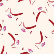 transportation airplane cartoon seamless pattern background N13
