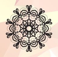 Mandala on triangles background