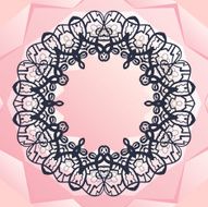 Mandala on triangles background N3