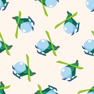 transportation Helicopters cartoon seamless pattern background