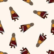 knight cartoon seamless pattern background N19