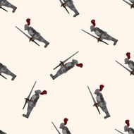 knight cartoon seamless pattern background N22