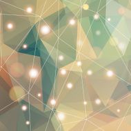 Polygonal abstract geometry background with shiny elements N11