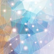 Polygonal abstract geometry background with shiny elements N13