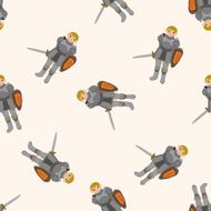knight cartoon seamless pattern background N24