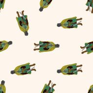 knight cartoon seamless pattern background N25