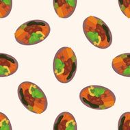 chinese food cartoon seamless pattern background N5