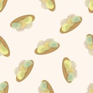 chinese food cartoon seamless pattern background N9