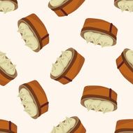 chinese food cartoon seamless pattern background N13