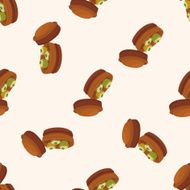 chinese food cartoon seamless pattern background N15