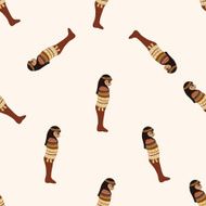 pharaoh cartoon seamless pattern background N19
