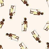 pharaoh cartoon seamless pattern background N20