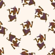 pharaoh cartoon seamless pattern background N24
